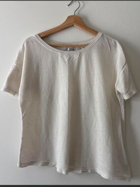 Everyday Short-Sleeve Crewneck Tee in Cream